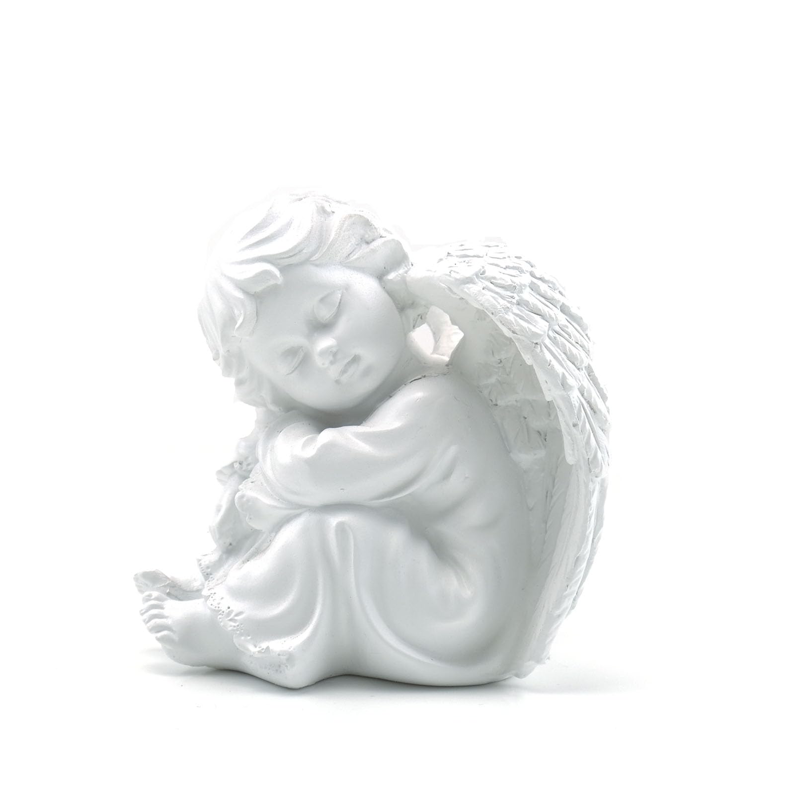 Cherubs Resin Garden Statue Figurine, Adorable Angel Sculpture Memorial, Indoor Outdoor Home Garden Decoration (Hug Little Angel-Right)