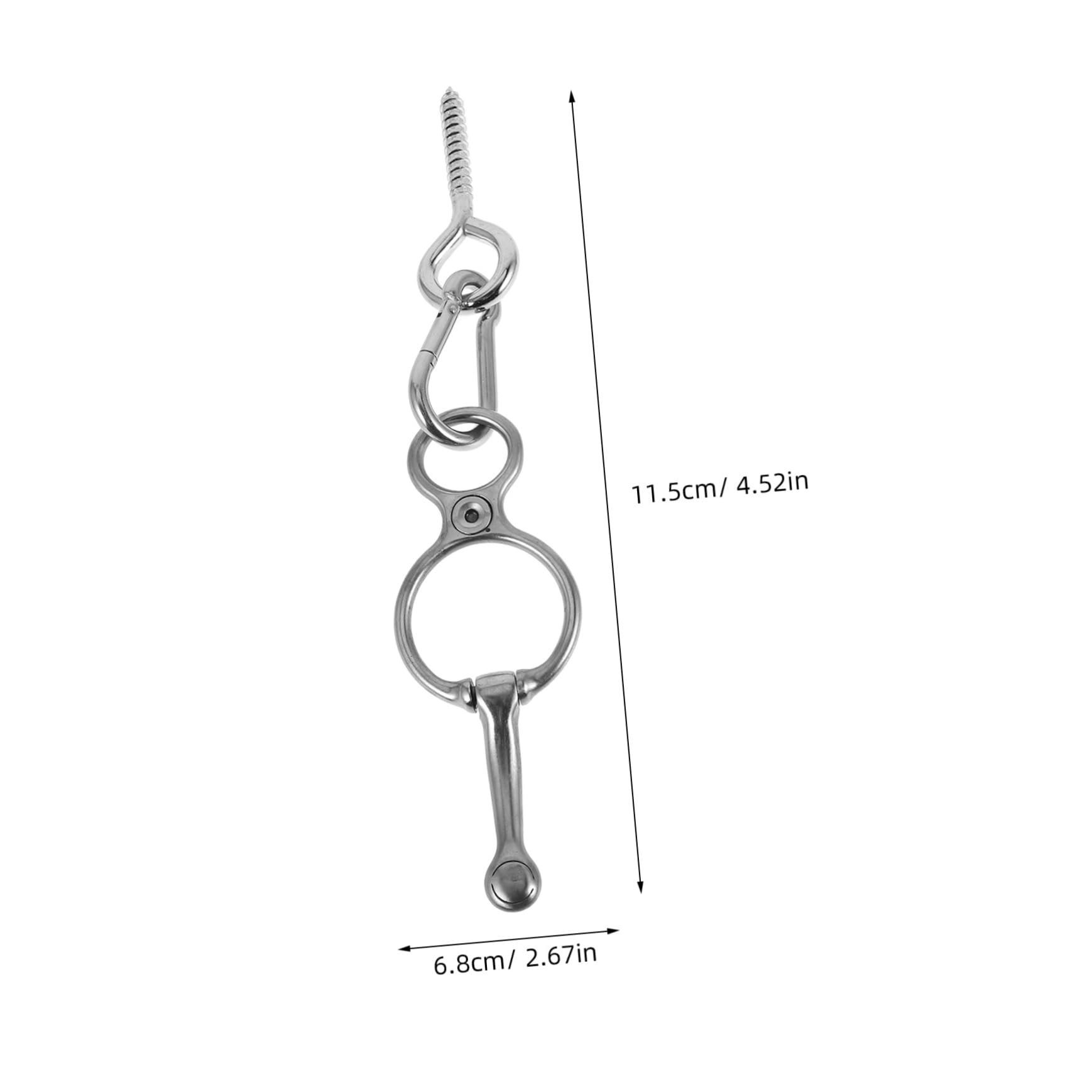 Mikikit Horse Barn Accessories Equestrian Bucket Hooks Tack Horses Supplies Stainless Steel Tie Down Ring