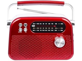 Trevi RDA 70 BR Radio Portatile Wireless Multibanda FM AM SW con USB, Micro SD, MP3 e Batteria Ricaricabile al Litio, Compatta, Versatile e Ideale per Viaggi, Rosso