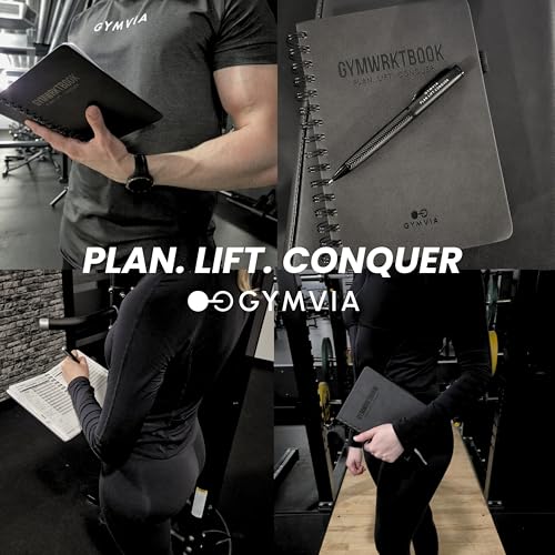 GYMWRKT Premium Trainingstagebuch Krafttraining Deutsch mit Stift - A5 - Gym Logbuch, Fitnesstagebuch zum Ausfüllen - Workout Planer, Fitness Journal für Männer & Frauen - Trainingsplaner