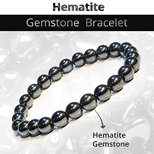 Image of ANAYA AGATE Healing Crystal Bracelet for Women and Men - 8mm Round Beaded Bracelet for Men and Women - Unisex Stretchy Gemstone Bracelet for Healing and Protection