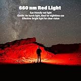 Rechargeable LED Head Torch - Sofirn H35R Super Bright Head Torches 1500 Lumens, 5 Red and White Light Modes, USBC Charging, IP68 Waterproof Headlamp, with Long Runtime for Camping, Running, Fishing - Image 3