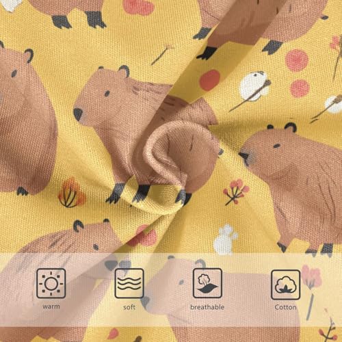 Wusikd Capybara Girls' Underwear Cotton Orange Girls Briefs Soft Toddler Underwear 2T3