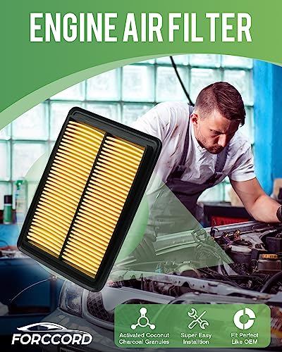 Image of 2-Pack Engine Air Filter Fits for ROGUE(2014-2020),ROGUE Sport (2017-2022),Qashqai (2017-2021) Air Filter Replacement 165464BA1A,XA10423,CA11858 Car Accessories