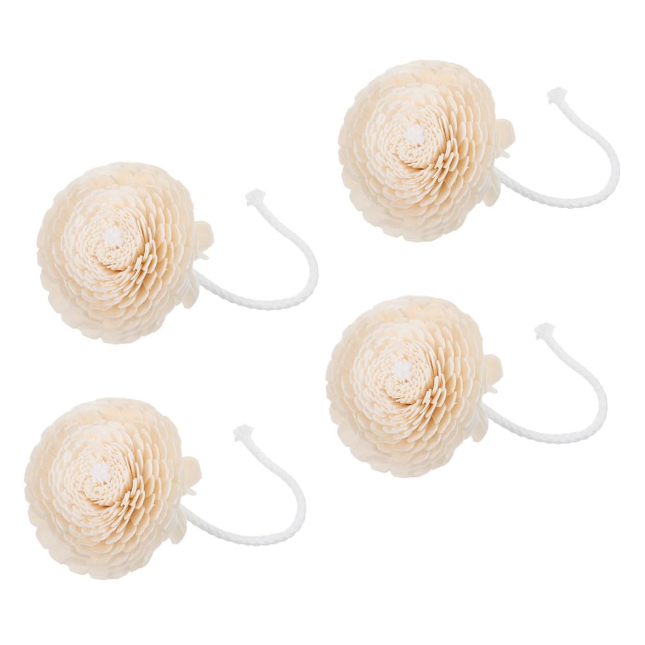 Lot de 4 recharges de diffuseur de fleurs en bois pour l'aromathérapie de maison