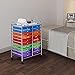 Yaheetech 20 Drawers Rolling Storage Cart Multipurpose Movable Organizer Cart Tools Scrapbook Paper Organizer on Wheels, Multicolor