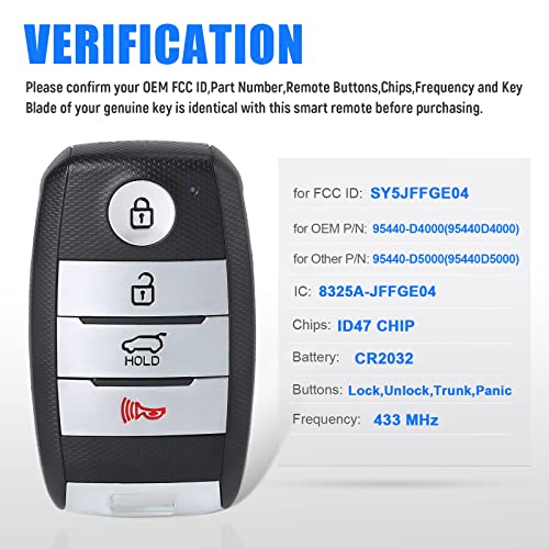 Télécommande Kia Optima 95440-D4000 boîtier haut de gamme pour clé auto