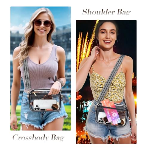 Image of Clear Bag Stadium Approved, Clear Crossbody Bag Purses for women for Concert, Sports, Festivals