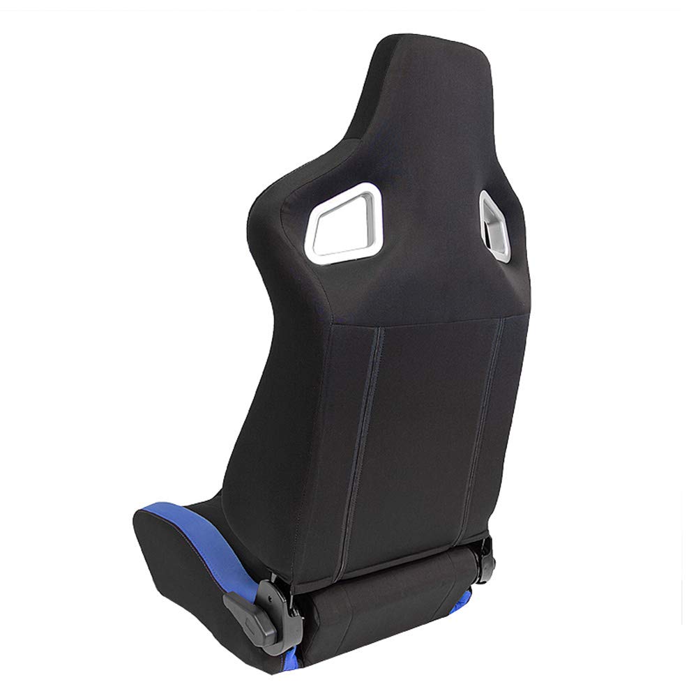 Sedile Sportivo 'RS6-II' - Tessuto Nero/Blu - reclinabile doppia regolazione - incl. Slitte