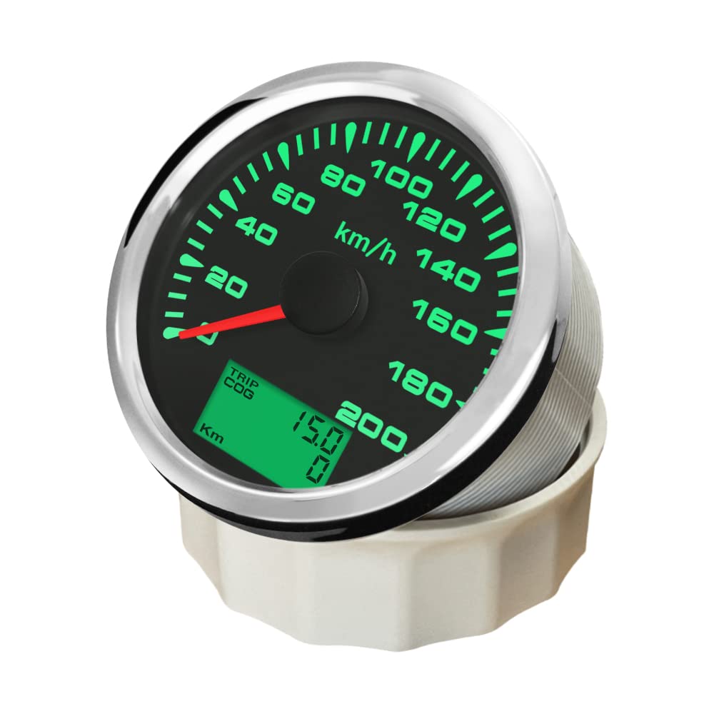 ELING Velometro per tachimetro GPS per auto 0-200KM/H Chilometraggio del contachilometri con retroilluminazione 85mm