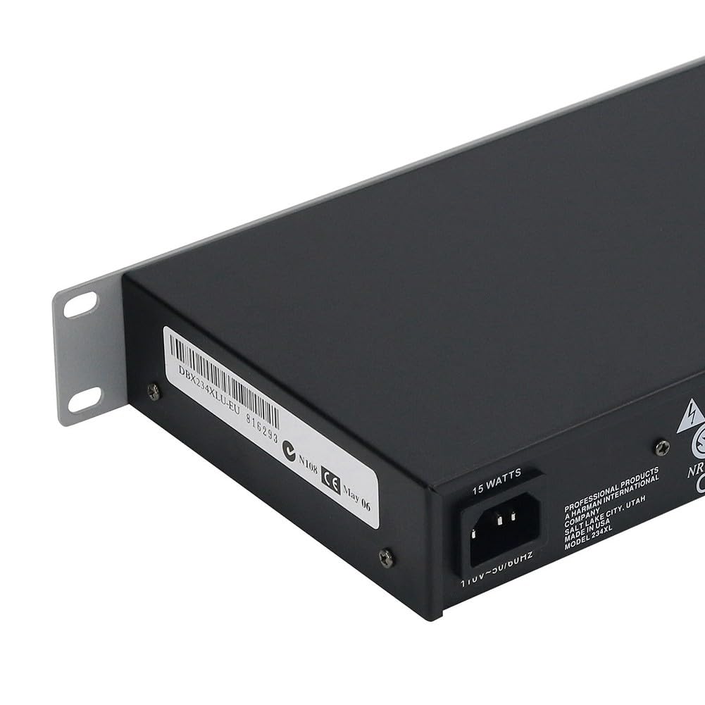 234XS - Processore audio elettronico a 2 vie, 3 vie, 4 vie, con filtro Linkwitz-Riley da 24 dB, ingresso e uscite, inversione di fase e passaggio alto da 40 Hz, per sistema PA studio
