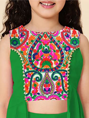 Image of A.T.U.N. (ALL THINGS UBER NICE) Girls Embroiderey Cotton Sharara Set | Traditional Ethnic Wear Clothing Set for Festival and Special Occasions