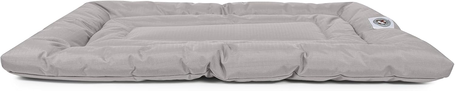 Carolina Pet Co. Brutus Tough Chew Resistant Comfort Cushion, Dog Bed, Durable (Gray, Large)