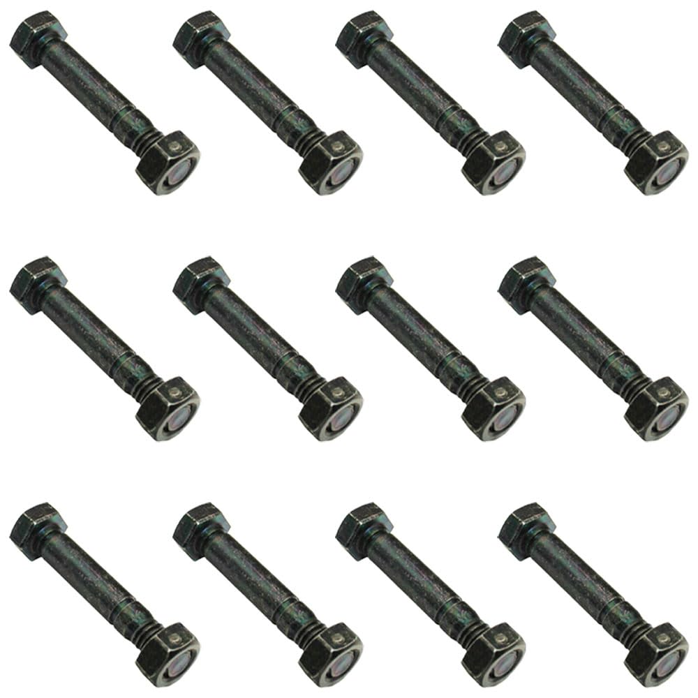 (12) 2" x 5/16" Shear Pin w/ Nut Fits Ariens & Fits John Deere Snow Blower Models