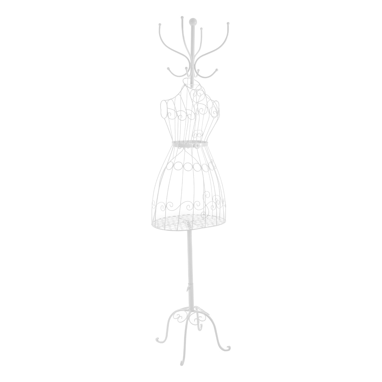 Manekin wystawowy żeński manekin krawiecki z metalu, manekin, tors, manekin na ubrania, marszczony, wysokość 175 cm, szerokość ramion 32 cm, popiersie krawieckie, wieszak na ubrania z przegródką do
