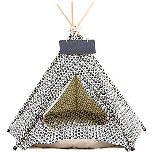RVIFY Colchoneta Perro Tipi para Mascotas, Cama para Mascotas con cojín Grueso, Pizarra para Perros, Tienda para Perros medianos y pequeños Cama para Perros(Scales,60X60X70CM)