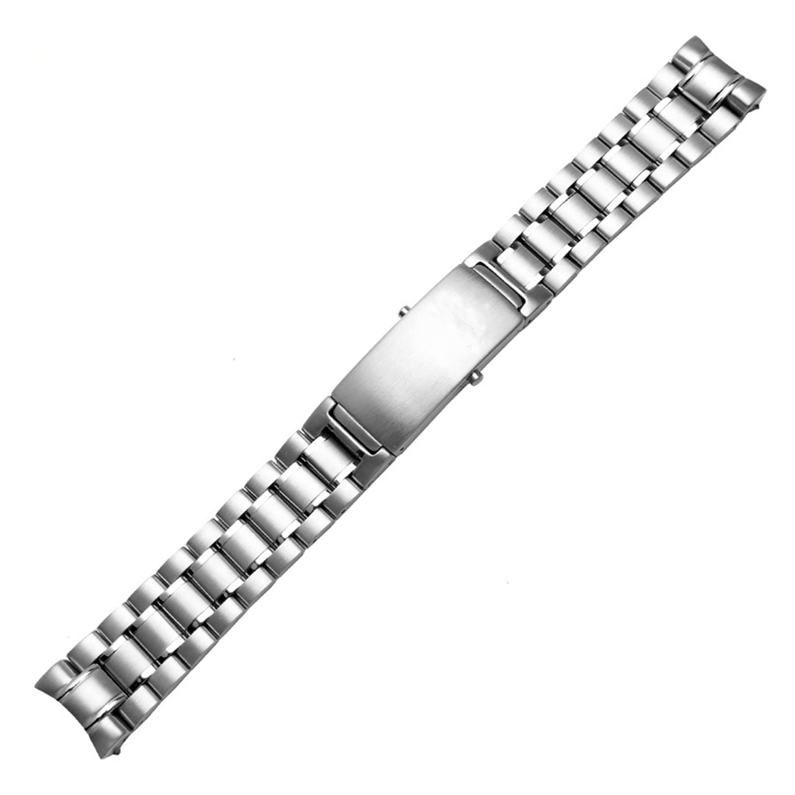 Uhrenarmband， Massives Edelstahlarmband mit gebogenem Ende for Uhren