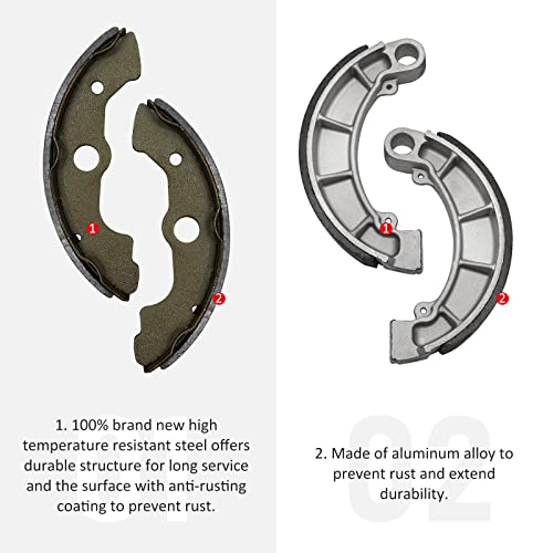 image for JAVIK Front & Rear Brake Shoes Kit for Honda Foreman 400 Foreman 450 R