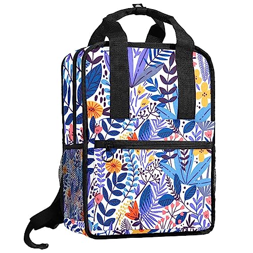 Sac à dos avec bretelles réglables et motif floral coloré pour enfants
