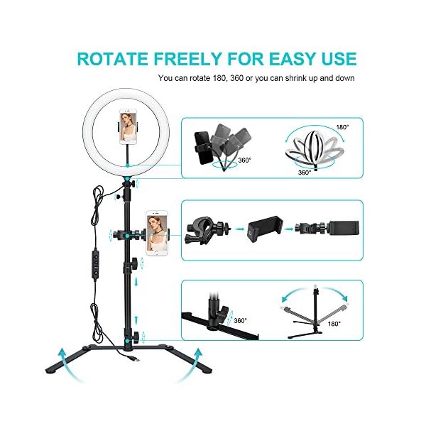 Godox LR120 LED-Ringlicht-Kit 12" Zweifarben-Selfie-Ringlicht Diammable CRI 90+ & TLCI 90+ mit Stativ Smartphone-Stativständer für Make-up, Live-Aufnahme, Videoaufnahme – Bild 6