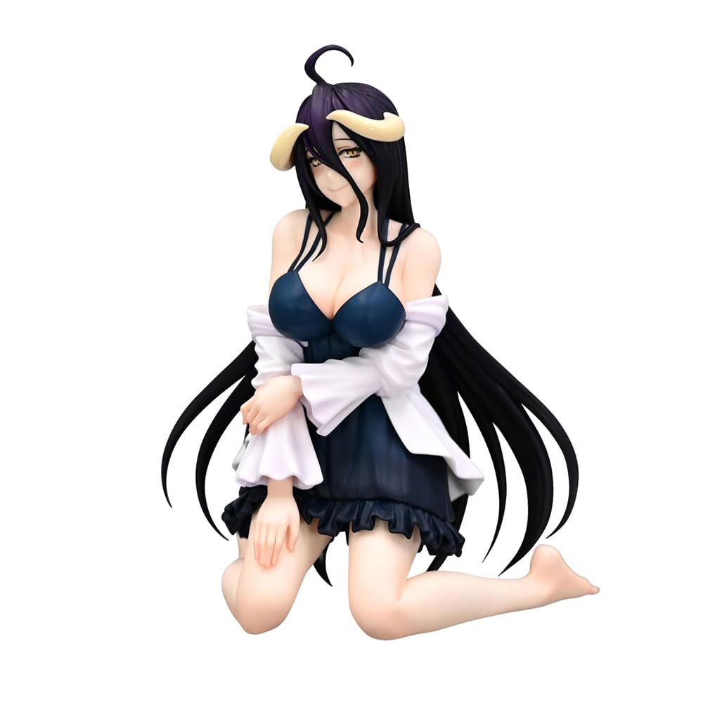 Zhongkaihua Swimsuit Anime Girl Figure Albedo Figure Kneeling Position Statue PVC Model Ornament Collectible
