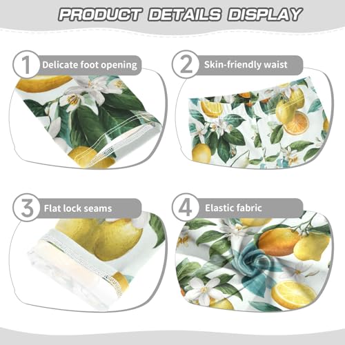 Girls Leggings Orange Flower Leaf Kids Length Leggings Pants Toddler Athletic Soft Tights Trousers 4T3