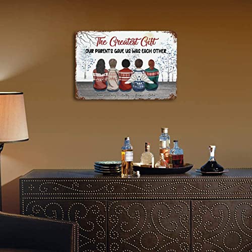 Plaque de Noël personnalisée en aluminium déco vintage pour homme man cave bar et pub
