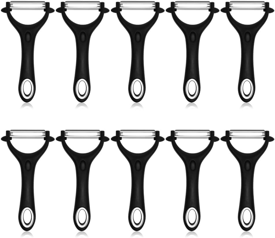 50 Pack Vegetable Potato Peeler for Kitchen,Ergonomic Soft-Touch Handle-Black (Aquamarine, 50 Pack)