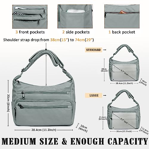 Image of VOLGANIK ROCK RFID Purses for Women Fabric Nylon Multi Pocket Crossbody Bag Ladies Travel Handbag