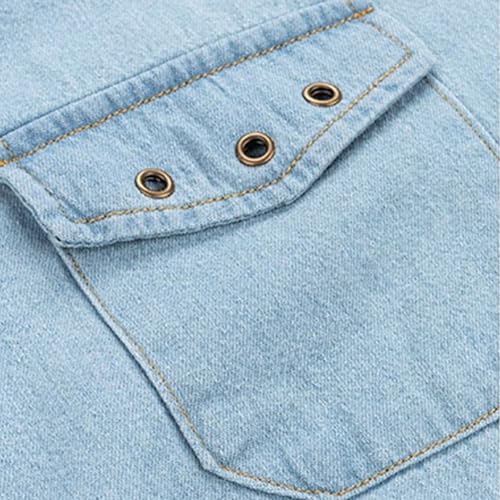 Chaqueta vaquera casual liviana para hombre talla XX-Large miniatura 6