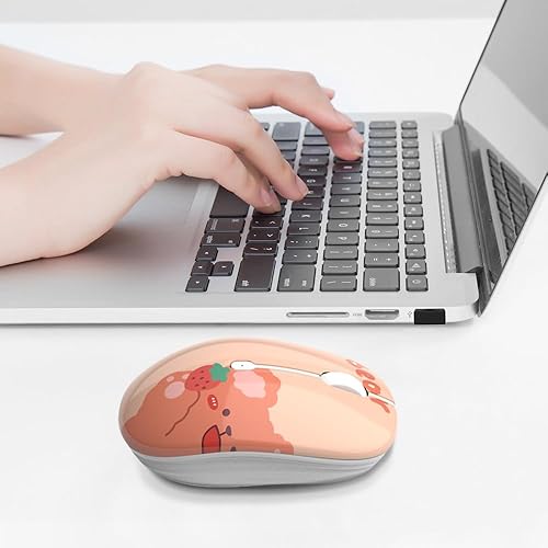 Miniatura 5 de Ratón inalámbrico con nano receptor para PC, portátil, portátil, computadora, MacBook, menos ruido, ratones ópticos móviles portátiles (niña) (M101)