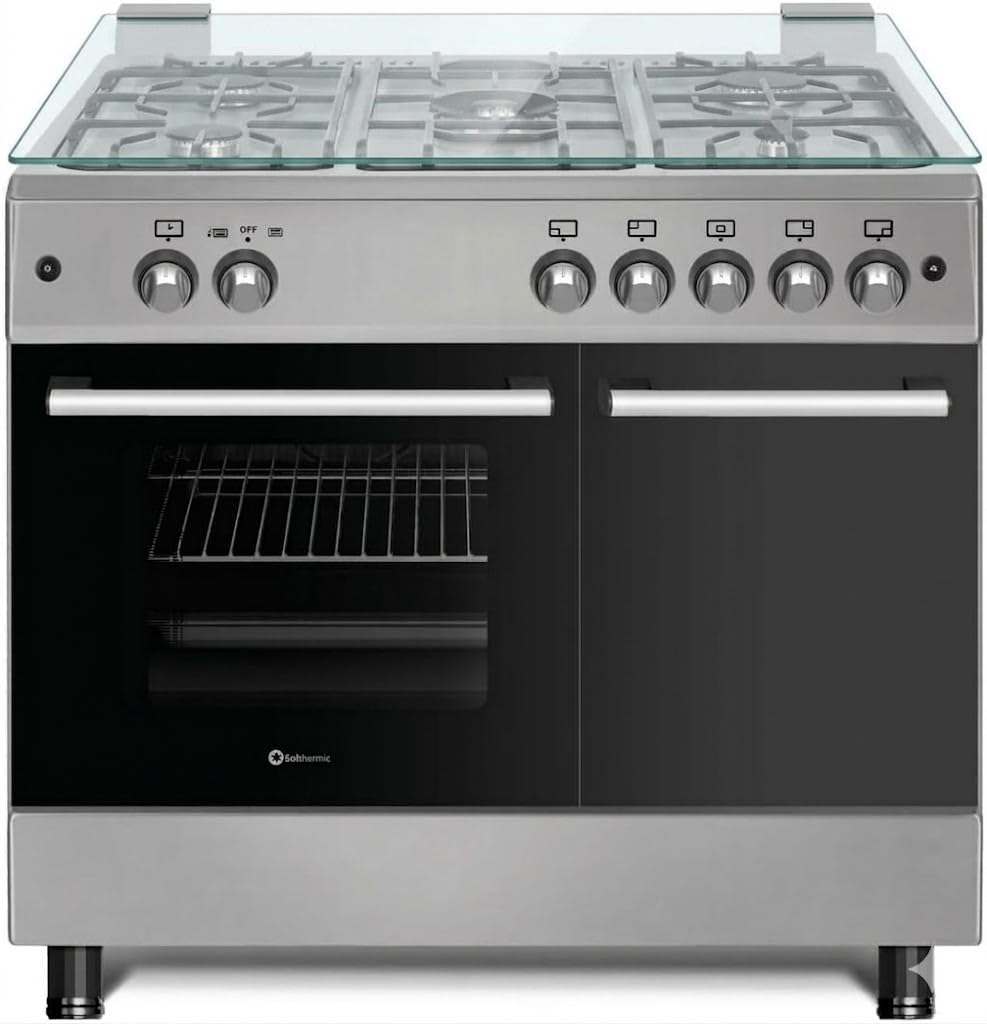 SOLTHERMIC F9LT50G2IX COCINA GAS PORTABOMBONA ACERO INOXIDABLE / 5 FUEGOS (1 WOK-DOBLE) / HORNO / **ENTREGA A DOMICILIO Y RETIRADA DEL USADO GRATIS/ALTA GAMA