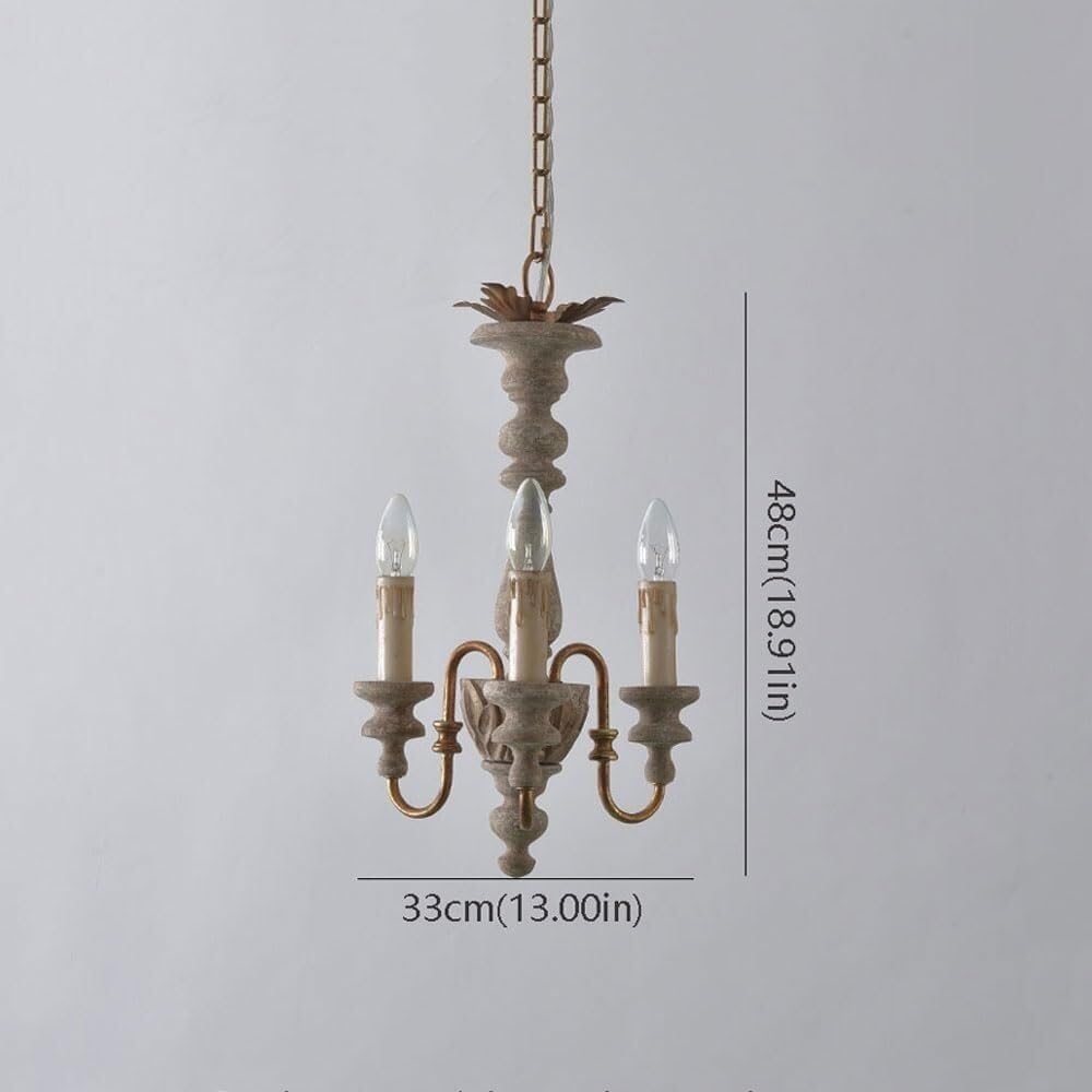 Vintage industrialna lampa wisząca - luksusowa drewniana i metalowa lampa wisząca do salonu, jadalni, sypialni, biura - regulowana końcówka E14