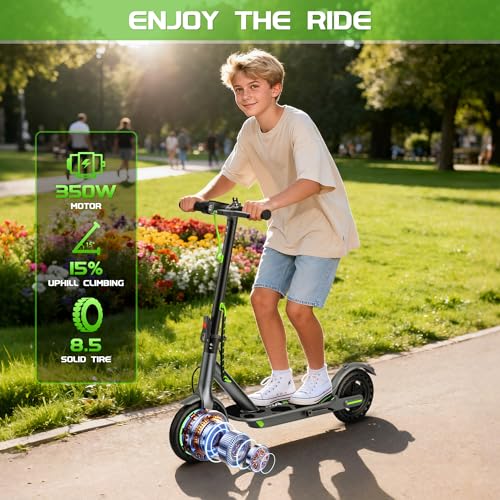Image of MAXSHOT Electric Scooter for Adults, 8.5 /10 /14 inch Tires, 19 /22Mph, 350W /500W Motor, 21-28 Miles Range, Folding E-Scooter with Dual Suspension,APP Control