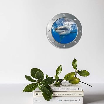 Shark Wall Stickers for Decorative Stickers for Living Underwater World Decals for Bedroom and Home Decoration