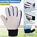 Jalunth Soccer Goalkeeper Goalie Gloves Kids Youth Goal Keeper Field Player Glove Boys Girls Ages 7-8 Years Old Anti-Slip Latex Palm Soft Pu Hand Back Blue Size 6