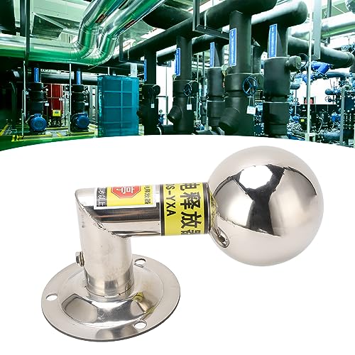 Image of Topyond Efficient Static Discharge Ball, 304 Stainless Steel L Shape Wall Mount Human Body Static Eliminator Discharger, Quick Touch, Eliminates Static Electricity