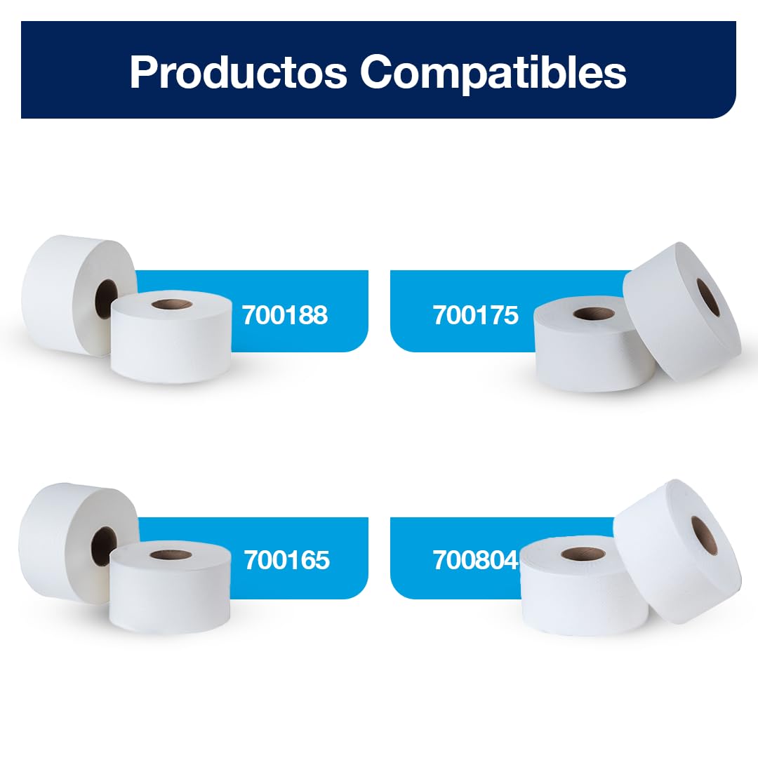 Tork Dispensador de Papel Higiénico Mini Jumbo Acero Inoxidable T2, Línea Image, 460006