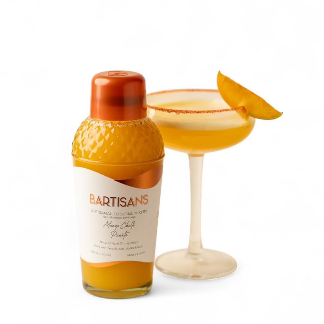 Bartisans Mango Chilli Picante Cocktail Mixer | Made with Real Ingredients, Handcrafted | 400ml, Makes 4 Drinks | for Tequila, Vodka & Rum Cocktails-picture-23