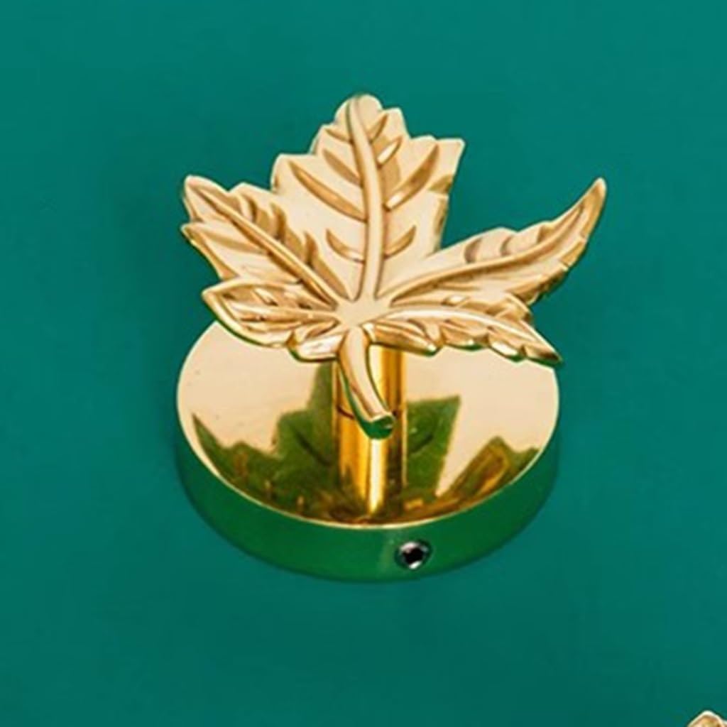 Maple Leaf Decorative Hook Towel Hook Brass Hook Coat Hat Hooks Wall Hooks Utility Hooks(1 PC), Size