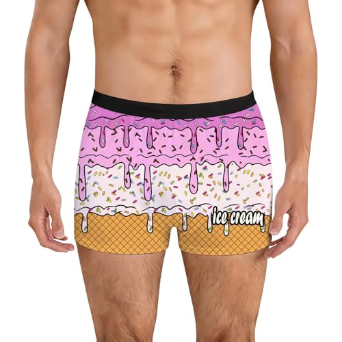 Generisch Divertidos calzoncillos tipo bóxer para hombre, diseño divertido, calzoncillos cortos para hombre, cintura elástica para ropa informal, retro, ropa interior transpirable, pantalones de