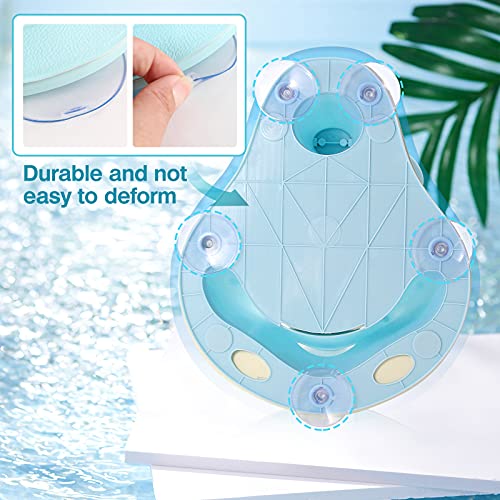 Baby Bath Seat for 6 Month & up - Bathtub Seat for Baby Sit-Up Bathing, with Non Slip Soft Mat Backrest, Suction Cups for Stability