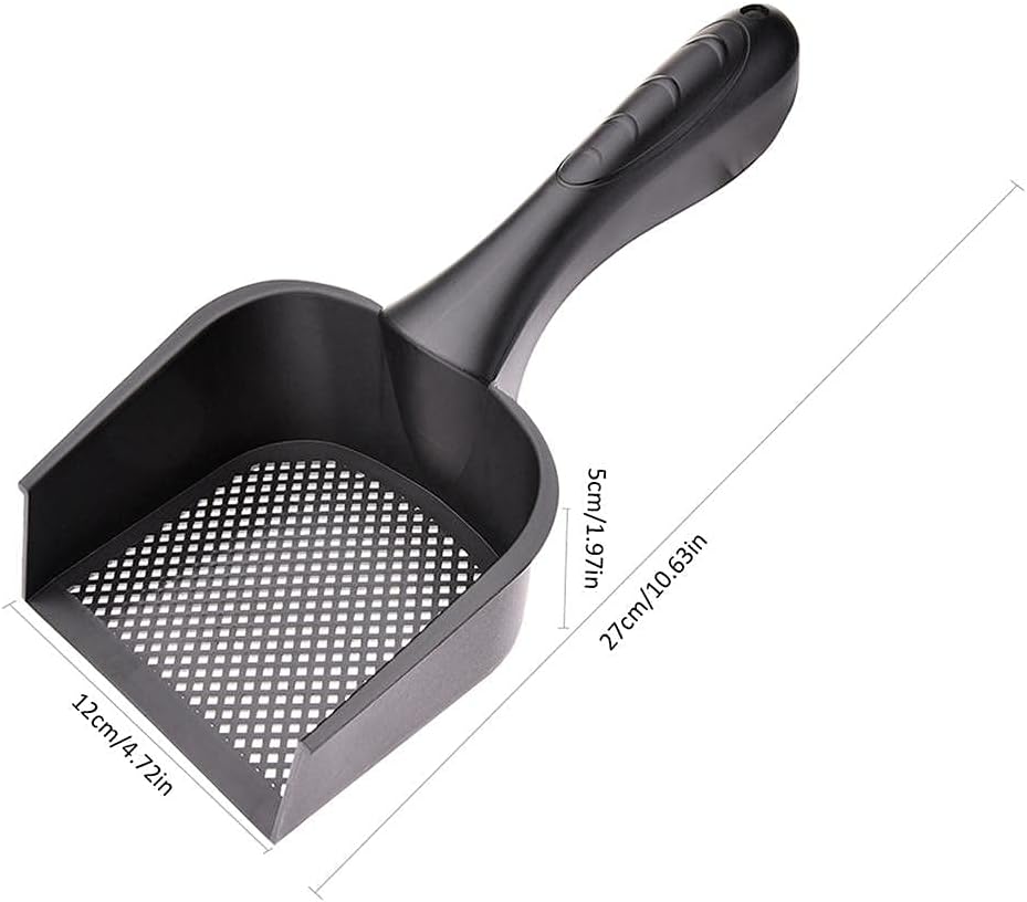 Pet Supplies 2pcs Portable Indoor Sand Shovels Plastic l Cleaning Cat Pet Litter Scoop Shovel Pets Supplies Large Scooper Cleanning Tool (Color : Black)