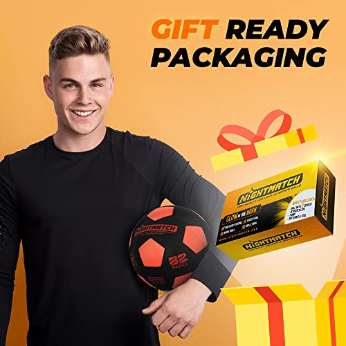 Nightmatch Light Up Soccer Ball - Extra Pump And Batteries - Perfect Glow In The Dark Soccer Ball Size 5 With Spare Batteries - Waterproof Glow Soccer Ball With Two Bright Leds #TOP2