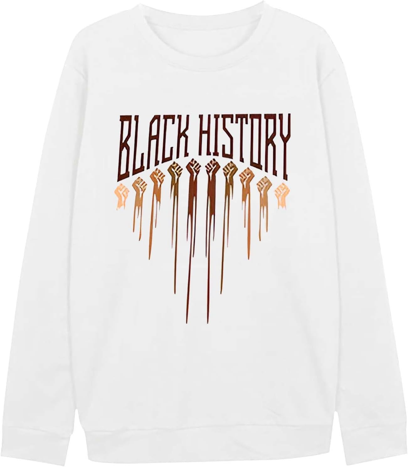 Black History Oversized Sweatshirt for Women Casual Crewneck Long Sleeve Tops Comfy Fashion Teen Girls Y2k Clothes