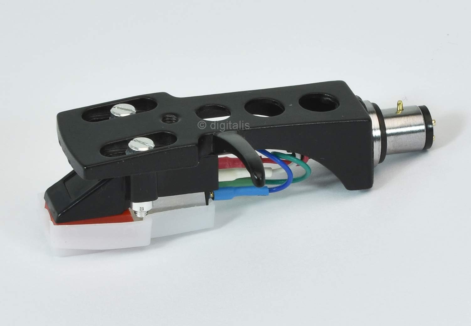 Black Turntable Headshell Mount with cartridge for Technics SL1200, SL1210,SL1600 Mk2, SL1610 Mk2, SL1700 Mk2, SL1710 Mk2, SL1810, SL1800 Mk2 Turntables (Black Cartridge and Headshell Combo)