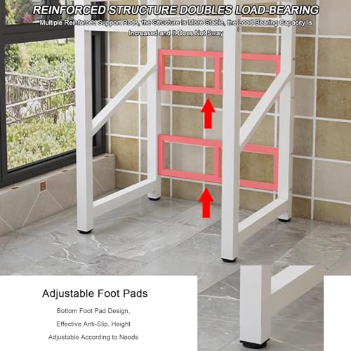 Support de rangement pour machine à laver à forte capacité de charge et stable - 8