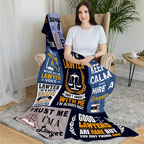 Domgoge Lawyer Gifts for Men Women Soft Cozy Fleece Flannel Blanket Throw, Attorney At Law Gift Paralegal Students - Image 4