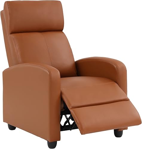 Silla reclinable para sala de estar asiento de cine en casa sofá reclinable individual con respaldo acolchado de asiento
