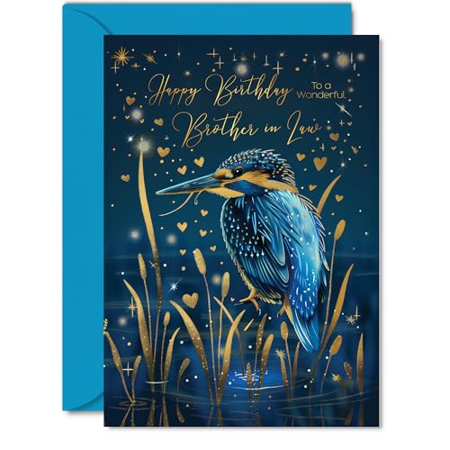 Beautiful Gold Birthday Cards for Brother in Law
